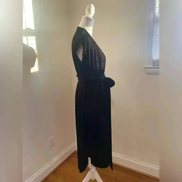 MM. Lafleur New York Devlin -Pleat Jersey Black Long Maxi Dress Size 4 NWT - Picture 7 of 14